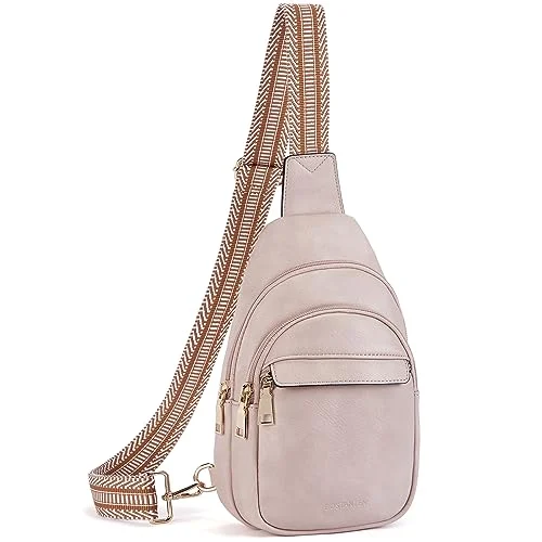 Fanny Pack, Sling Bag Chest Bag Leather Crossbody Bag Small Shoulder Bag Multipurpose Daypack