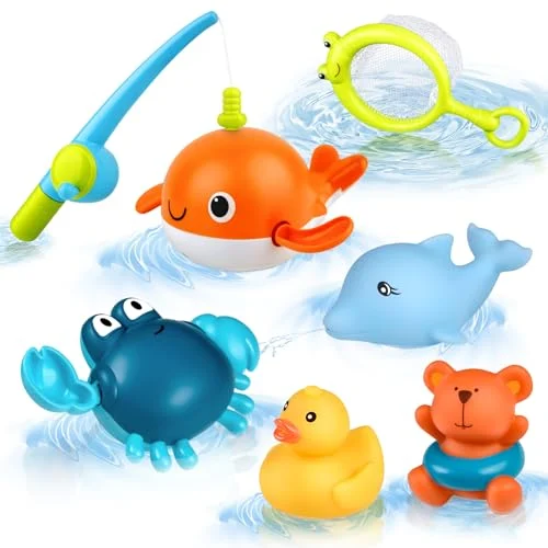 Baby bath toys, wind-up bath toys Magnetic fishing bath toys Floating pool bath toys