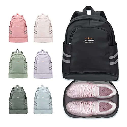 Large travel backpack, foldable laptop travel backpack, waterproof outdoor sports backpack, casual school backpack, stowable fitness backpack with shoe compartment