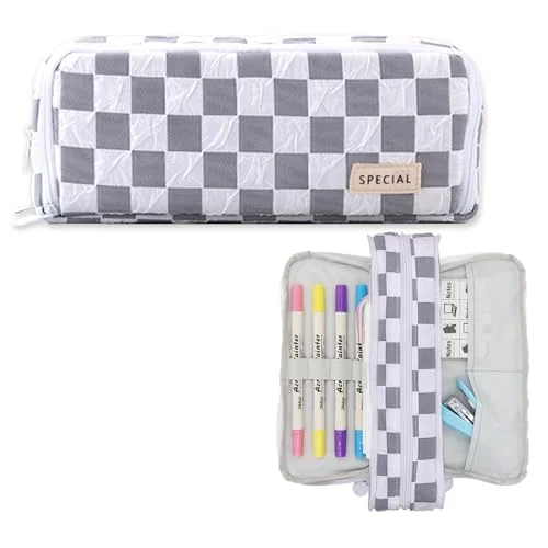 Pencil Case Teenager Pencil Case 3 Compartment, Large Capacity Pencil Case for School & Office