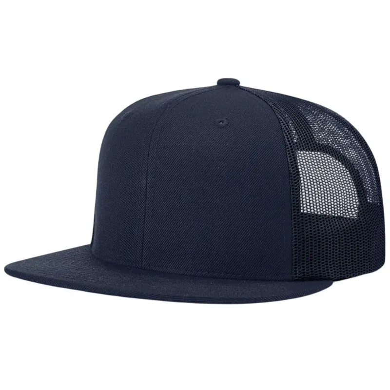 Richardson Navy Acrylic-Wool Blend Flatbill Trucker