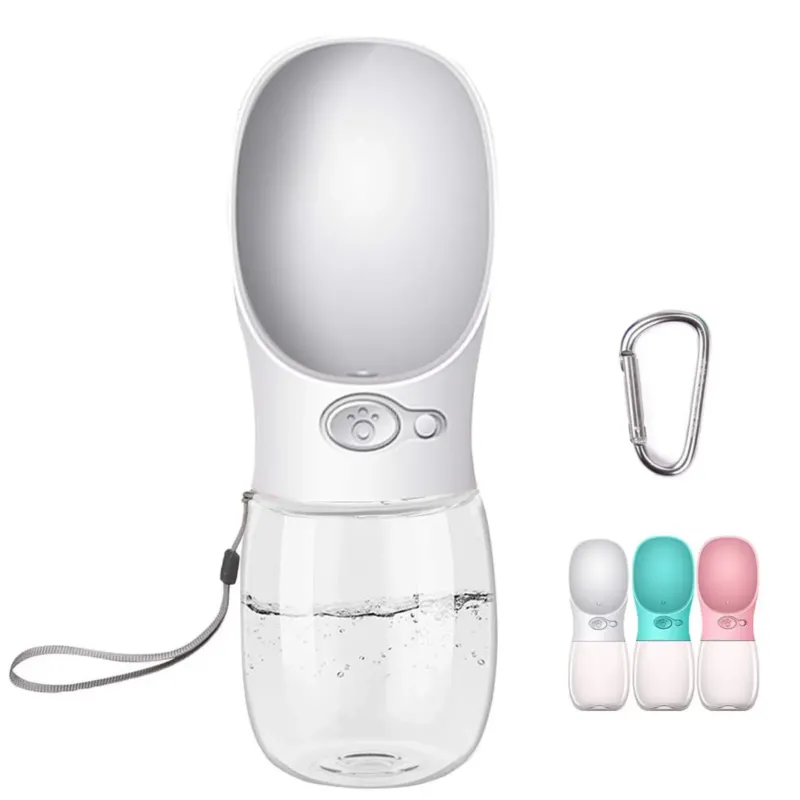 Portable Dog Water Bottle, Travel Drinking Bowl for Dogs, 350 ml