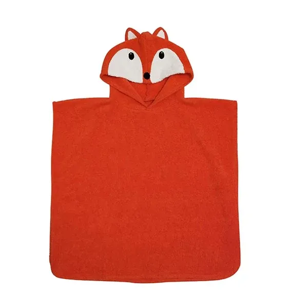 Bade-Poncho (Badetuch) Fuchs aus Biobaumwolle Firebrick Fürnis