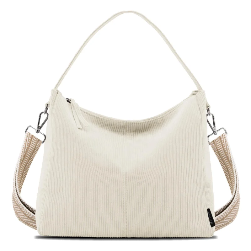 Bag Handbag Shoulder bag Cord shopper bag with zipper and zipper closure