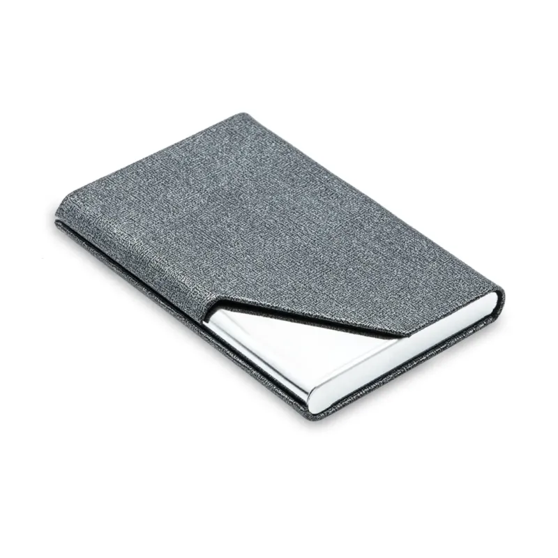 Business card case, luxurious PU leather premium business card holder, with magnetic closure, for gentle storage of your cards