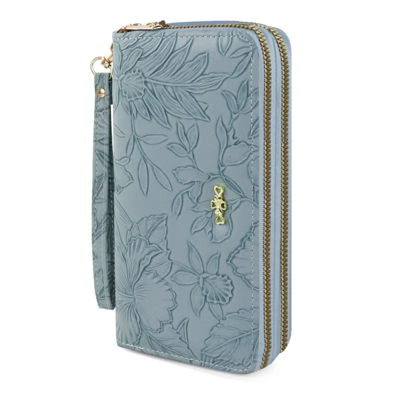 Purse Large Capacity, Long Wallet, Credit Card Holder Wallet with Zip Pocket