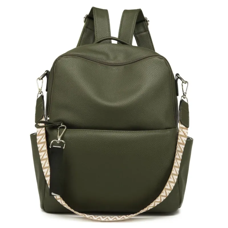 Backpack Small - 2 in 1 Backpack Bag Leather PU Shoulder Bag School Backpack Waterproof Leather Backpack Anti Theft Daypack for Traveling