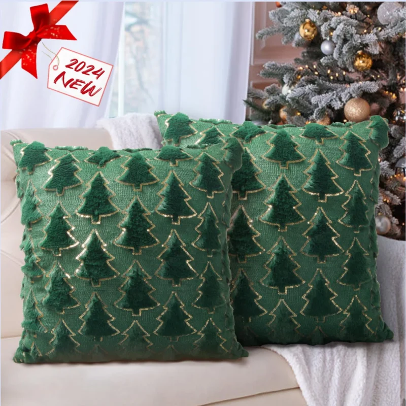 set of 2 Decorative pillowcases for Christmas