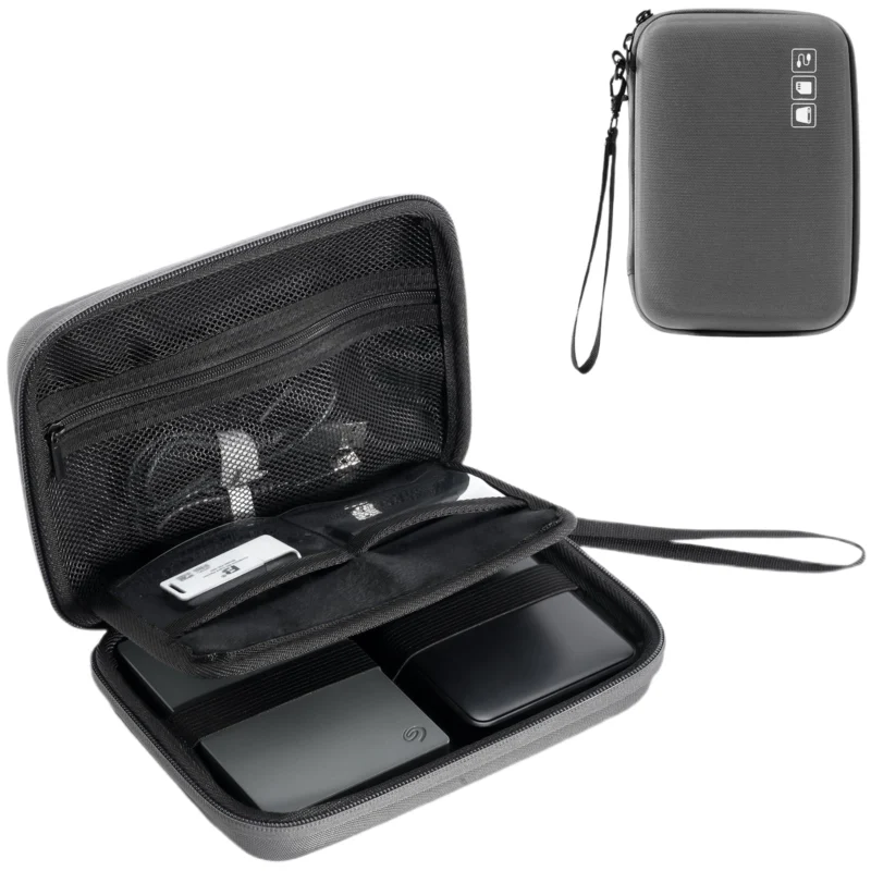 Hard shell case Portable external hard disk case for 2 hard disks