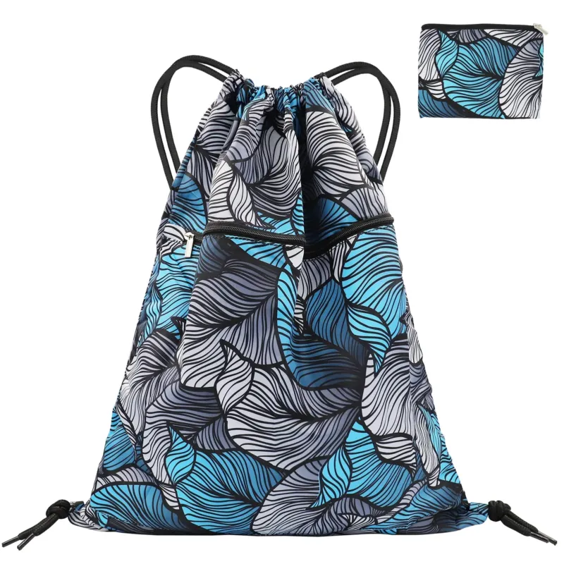 Gym bag with drawstring, gym bag backpack bag foldable