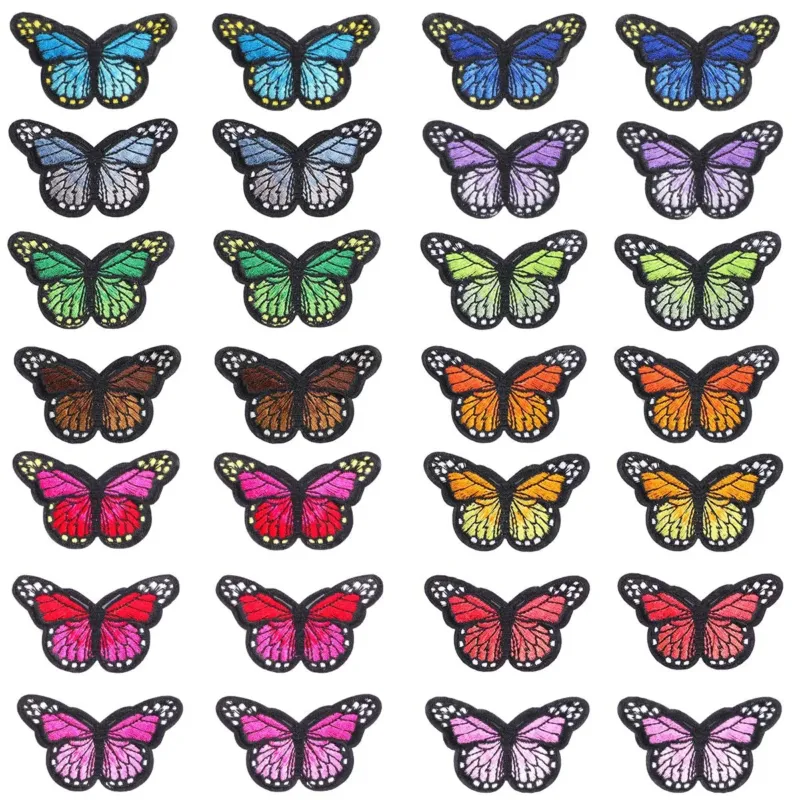 28 PCS butterfly patches to iron on