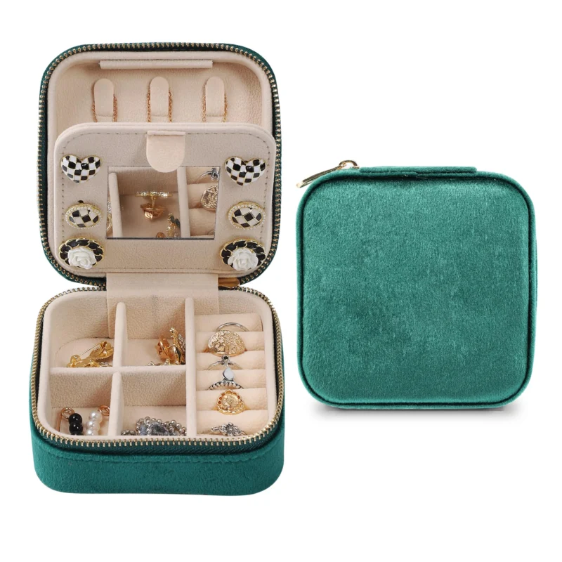 Small Jewellery Box, Jewellery Organiser for Rings, Earrings, Necklace, Bracelets