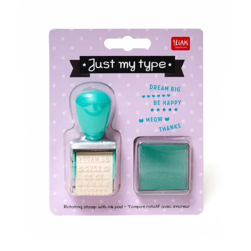 Drehstempel mit Stempelkissen - Just My Type Thistle legami